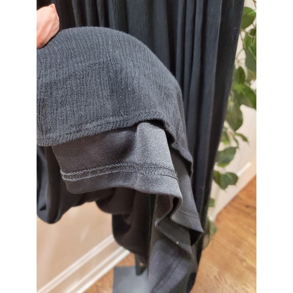 Forever 21 Women's Black Solid Open Side V-Neck Sleeveless Long Maxi Dress M - Picture 9 of 15